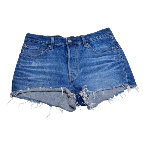 Levi's 501 cut off shorts‎ size 29 button fly western coastal cowgirl boho - Picture 1 of 7